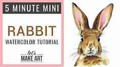 Rabbit Five Minute Mini Watercolor Tutorial