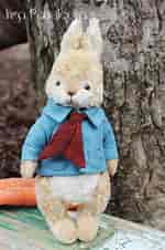 Image result for Peter Rabbit Teddy Bear. Size: 150 x 226. Source: storiesoldtoys.tedsby.com