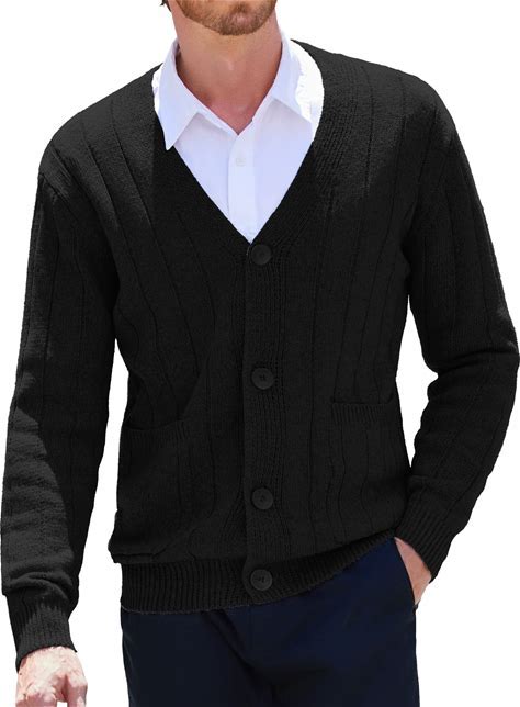 COOFANDY Men's Knitted Cardigan Sweater