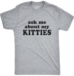 Crazy Dog T-Shirts 'Ask Me About My Cat' Flip-Up T-Shirt