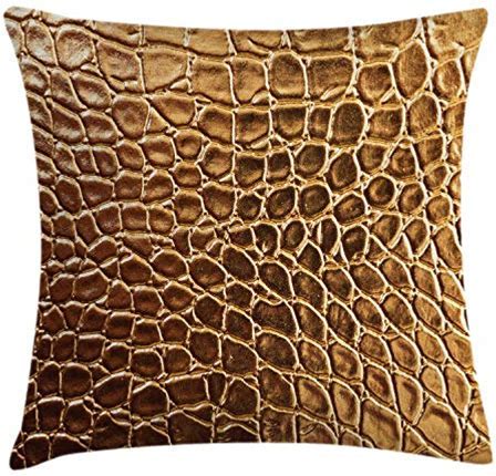 Capsceoll Crocodile Skin Print Pillow Cover