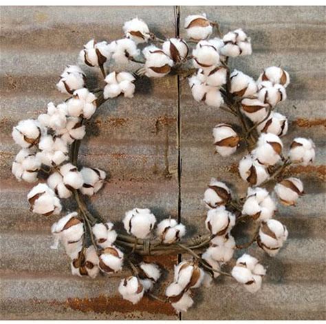 Cotton Boll and Twig Wreath