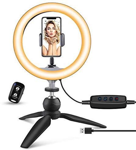 UBeesize 10" Selfie Ring Light with Tripod Stand