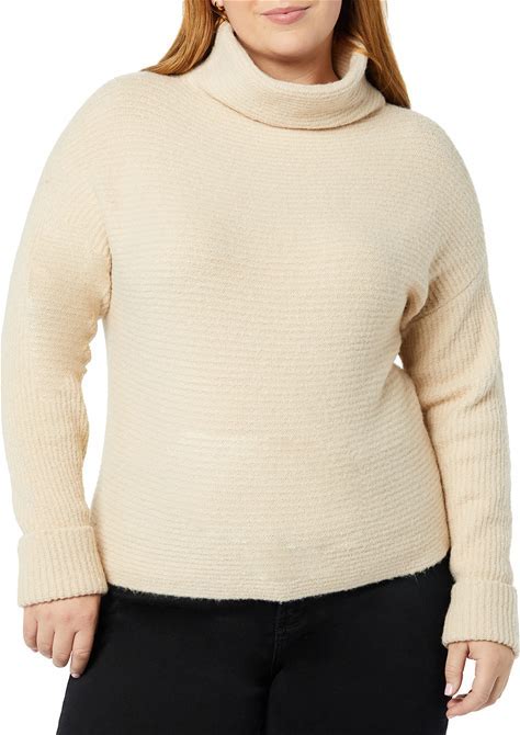 Daily Ritual Women's Cozy Boucle Turtleneck Sweater