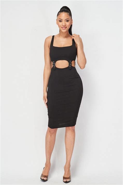 Bodycon Dress with Cut-Out Detail