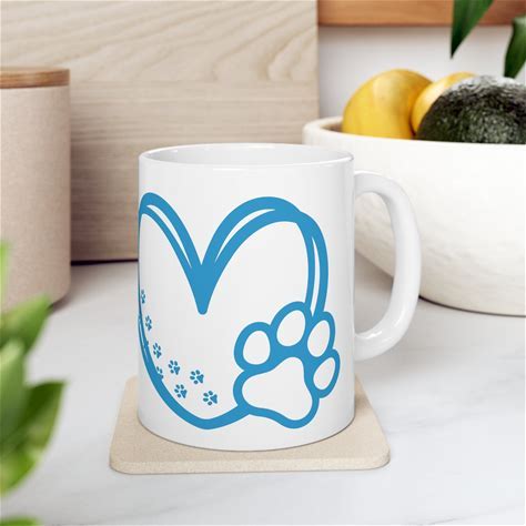 Dog Lover's Paw Print Ceramic Coffee Mug