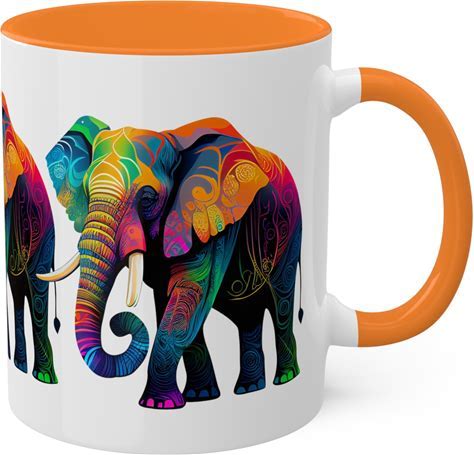 Elephant Mandala Ceramic Coffee Mug