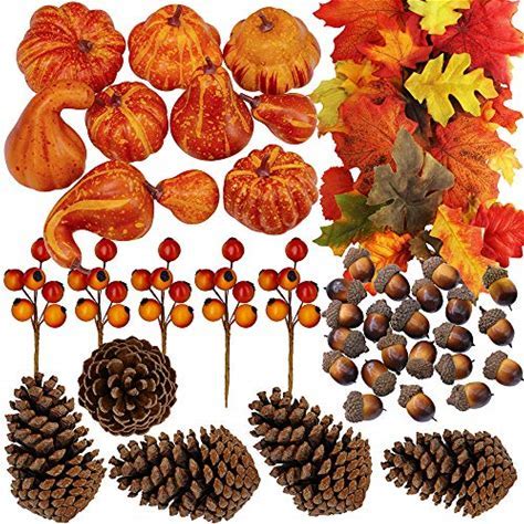 Winlyn Mini Artificial Pumpkins and Gourds