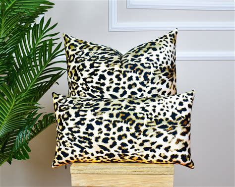 WOMHOPE Set of 2 Velvet Leopard Print Pillow Covers