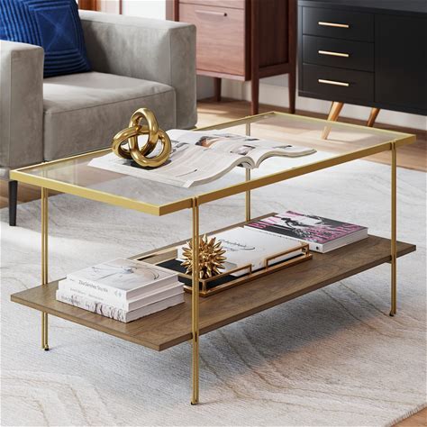 Nathan James Asher Mid-Century Rectangle Coffee Table