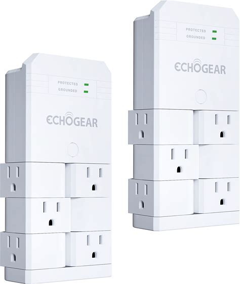 Echogear 8-Outlet Rotating-Plug Power Strip