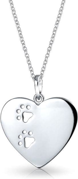 Bling Jewelry Sterling Silver Paw Print Pendant