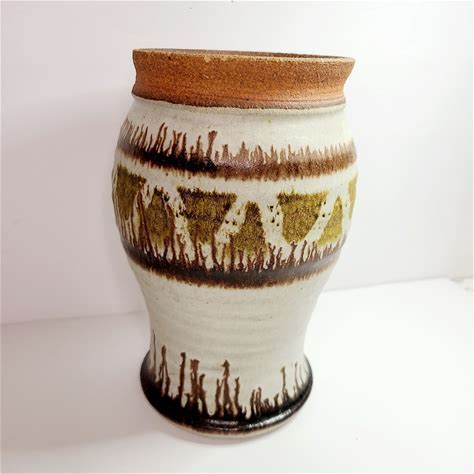 Rivet Mid-Century Stoneware Vase